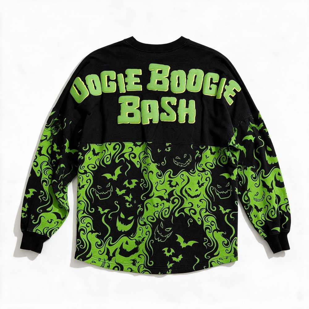 Disney Spirit Jersey Oogie Boogie Bash DCA Glow in the Dark Size S Oversized